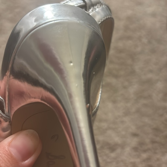 Silver Sam Edelman strappy heels 6 - Picture 10 of 14